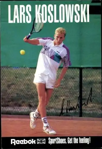 Ak Deutscher Tennisspieler Lars Koslowski, Autogramm, Reebok