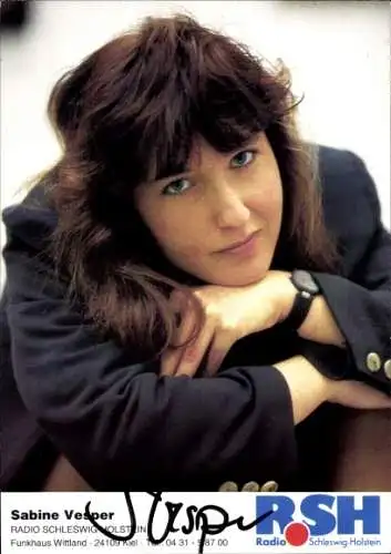 Ak Radiomoderatorin Sabine Vesper, RSH, Autogramm