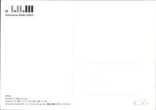 Ak Radiomoderatorin Daniela Lüscher, Portrait, Autogramm, DRS 3