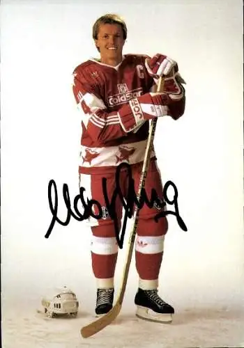 Ak Eishockeyspieler Udo Kiessling, Verteidiger, Autogramm, Kölner Eishockey Club