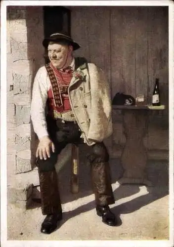 Ak Kärnten Österreich, Mann in Volkstracht