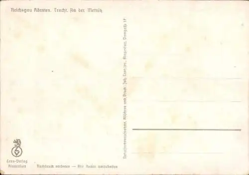 Ak Kärnten Österreich, Mann in Volkstracht