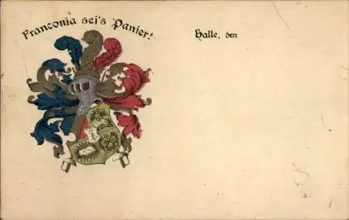 Studentika Ak Halle an der Saale, Corps Franconia, Wappen, RSC