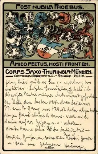 Studentika Ak München Bayern, Corps Saxo Thuringia, Bruderstraße 2