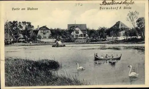 Ak Berlin Reinickendorf Hermsdorf, Am Waldsee