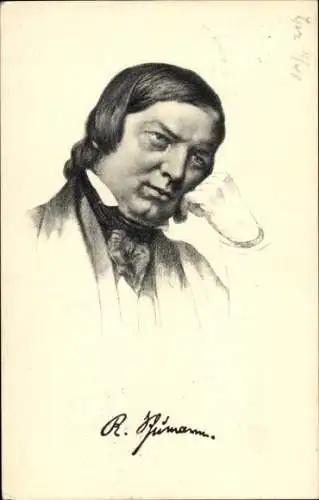 Künstler Ak Komponist Robert Schumann, Portrait