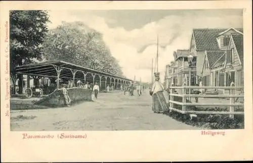 Ak Paramaribo Suriname, Heiligeweg