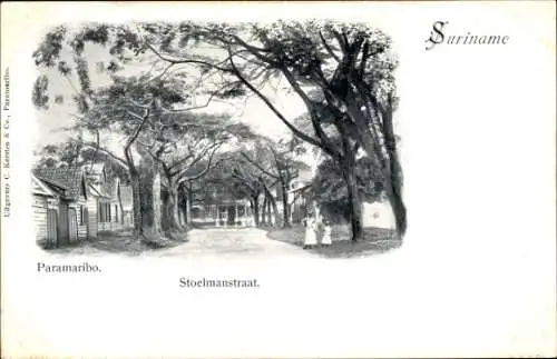 Ak Paramaribo Suriname, Stoelmanstraat