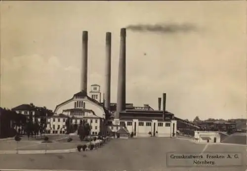 Ak Nürnberg in Mittelfranken Bayern, Großkraftwerk Franken AG