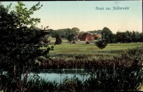 Ak Achterwehr in Holstein, Teilansicht