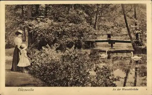 Ak Eberswalde in der Mark, An der Wunschbrücke