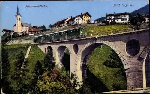 Ak Reith bei Seefeld Tirol, Karwendelbahn, Mittenwaldbahn