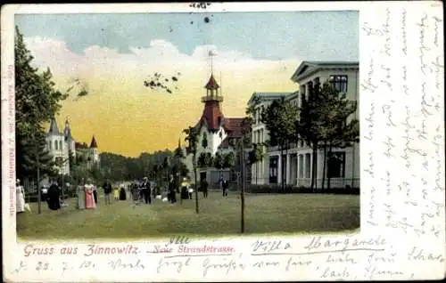 Ak Ostseebad Zinnowitz auf Usedom, Neue Strandstraße