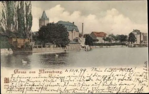 Ak Merseburg an der Saale, Gotthardsteich