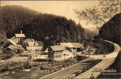 Ak Falkenstein Ludwigstadt in Oberfranken, Blick auf den Ort, Häuser