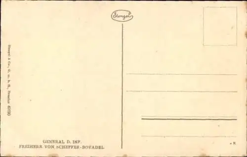 Ak Freiherr von Scheffer-Boyadel, General der Infanterie