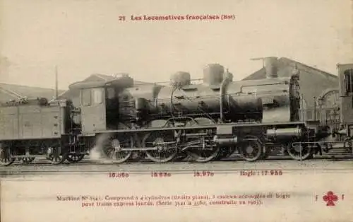 Ak Französische Eisenbahn, Dampflokomotive Nr. 3541