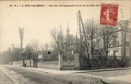 Ak Bois Colombes Hauts de Seine, Rue des Bourguignons