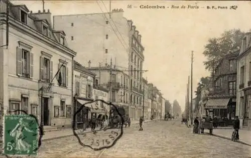 Ak Colombes Hauts de Seine, Rue de Paris