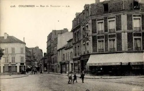 Ak Colombes Hauts de Seine, Rue de Nanterre