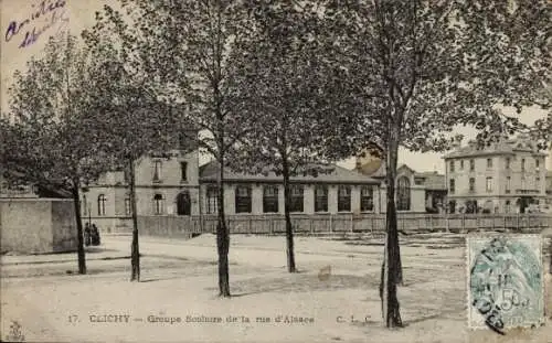 Ak Clichy Hauts de Seine, Groupe Scolaire de la rue d'Alsace