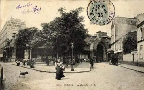 Ak Clichy Hauts de Seine, Markt