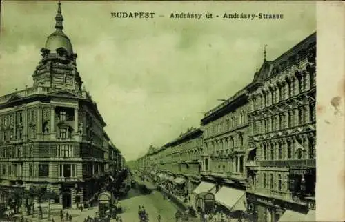 Ak Budapest Ungarn, BUDAPEST, Andrássy út, Andrássy-Strasse, historische Architektur