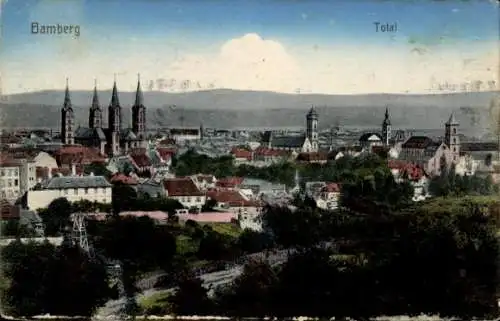 Ak Bamberg in Oberfranken, Stadtansicht  Kirchen und historische Gebäude