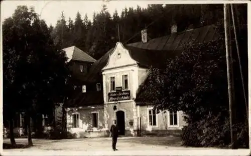 Foto Ak Potůčky Breitenbach Region Karlsbad, Dreckschänke