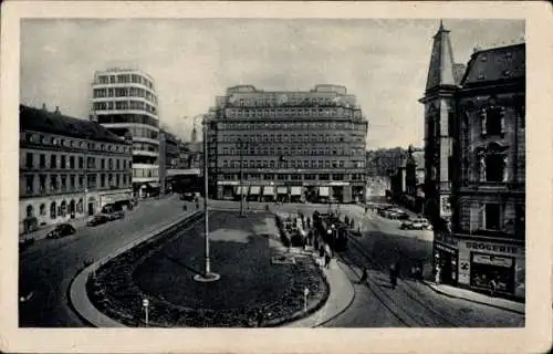 Ak Reichenberg in Böhmen Liberec Tschechien, Historische Stadtansicht, Konrad-Henlein-Platz, G...