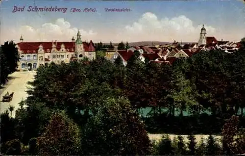 Ak Bad Schmiedeberg (Bezirk Halle) Dübener Heide,  Totalansicht, Stadtansicht, Gebäude, Landsc...