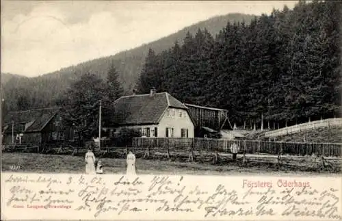 Ak Oderhaus Braunlage im Harz, Blick auf die Försterei