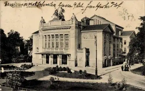 Ak Giessen Gießen an der Lahn Hessen,  Stadttheater