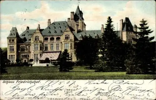 Ak Kronberg im Taunus, Schloss Friedrichshof, Gesamtansicht