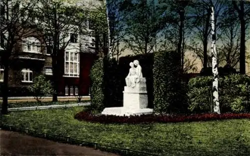 Ak Krefeld am Niederrhein, an der Hohenzollernstraße, Märchenbrunnen