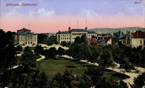 Ak Göttingen in Niedersachsen, Theaterplatz