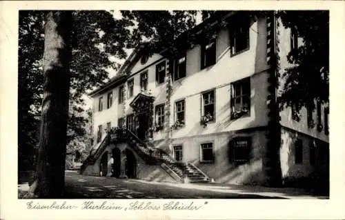 Ak Schieder Schwalenberg Lippe, Reichsbahn Kurheim, Schloss Schieder