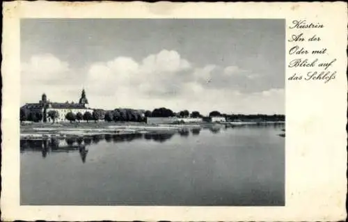 Ak Kostrzyn nad Odrą Cüstrin Küstrin Ostbrandenburg,  Oder, Blick auf das Schloss