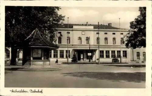 Ak Aschersleben im Salzlandkreis, Bahnhof