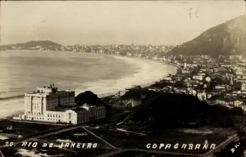 Foto Ak Copacabana Rio de Janeiro Brasilien, Panorama