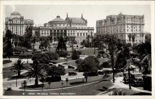 Ak São Paulo Brasilien, Historisches Gebäude, Palmengarten, Hotel Oriental, Szenen in der Stadt