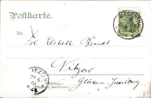 Ak Biesenthal in der Mark, Altes Rathaus, Kriegerdenkmal