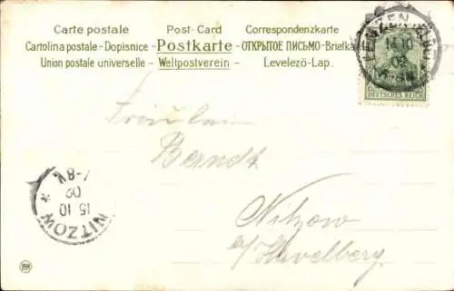 Passepartout Ak Lenzen an der Elbe Prignitz, Burg