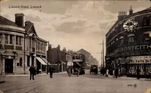 Ak Liscard Wallasey Merseyside England, Liscard Road, Bank, Monteith, Jellies, Tinn, Tea 14-Te...