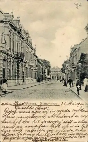 Ak Tilburg Nordbrabant Niederlande, Historische Straße, Gebäude, Menschen, Kutschen, Postkarte...