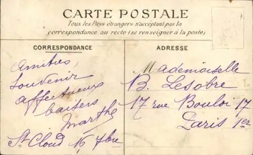 Ak Saint Cloud Hauts de Seine, Festplatz, Karussell, Schiffsschaukel