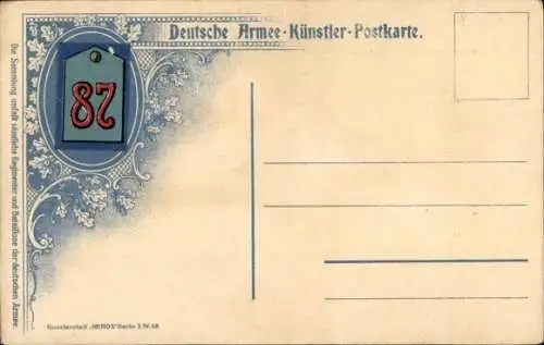 Ak Deutsche Armee, Soldat in Uniform, Gemaltes Porträt