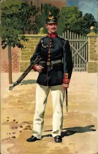 Künstler Ak Hoffmann, Anton, Deutscher Soldat in Uniform