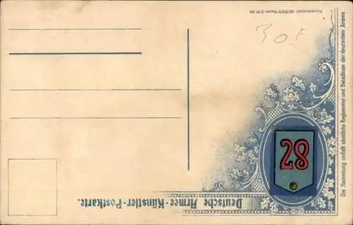 Ak Deutsche Armee, Soldat in Uniform, Gemaltes Porträt