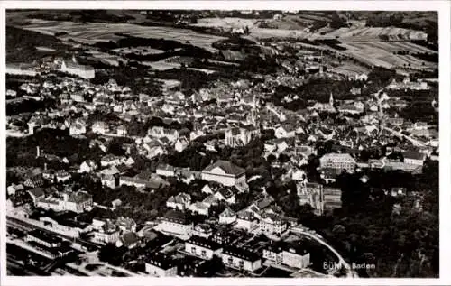 Ak Bühl in Baden Schwarzwald, Fliegeraufnahme